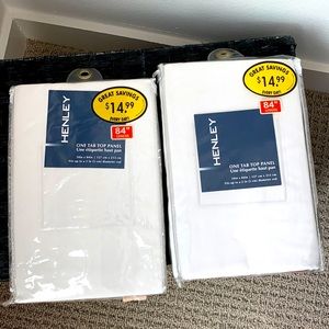 84 inch white Curtain (set of 2)